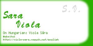 sara viola business card